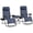 Blue, variant on Beach Camping Zero Gravity Lounge Chair Folding Reclining Set of 2 Chairs with Side Tray Cupholder Table for Poolside Patio Lawn Garden Porch Backyard Balcony, Gray