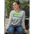 thumbnail image 3 of St Patricks Day Distressed Irish Typeset Mens Sweatshirt, 3 of 5