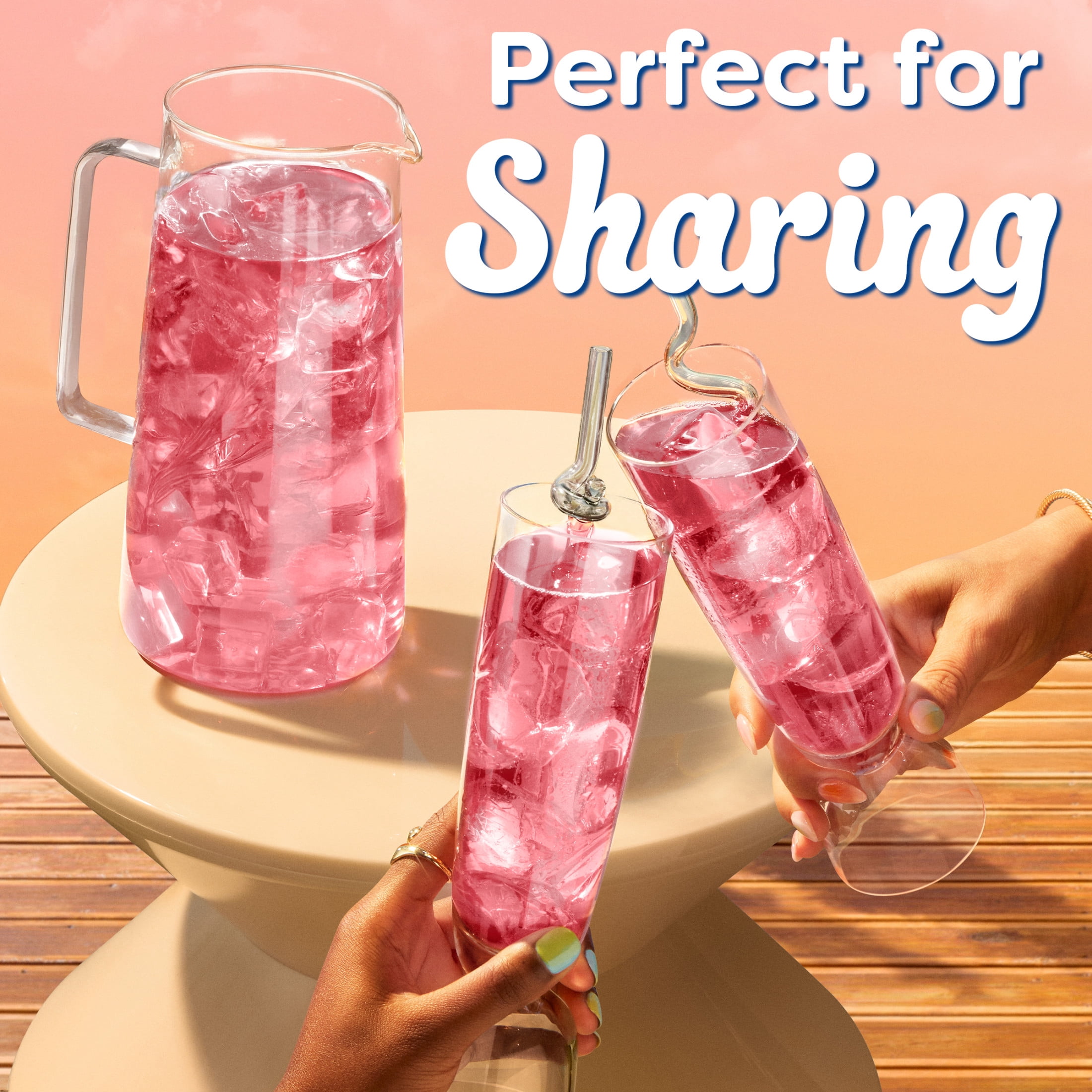 Crystal Light Drink Mix, 6 Pitcher Packets, for Flavorful Hydration and Shareable Refreshment, Pink Lemonade, natural flavor with other natural flavor, Zero Sugar, Low Calorie, 2.9 oz