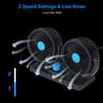 thumbnail image 3 of Ventilador USB de doble cabezal de 12V ventilador de escritorio giratorio de 360 grados ventilador d Abanopi Ventilador de mesa, 3 of 7