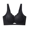 thumbnail image 4 of Bixock Wireless Sports Bras for Women Solid Color Side Coverage Support Underarm Containment for Fitness Activity Wear Bra, 4 of 5