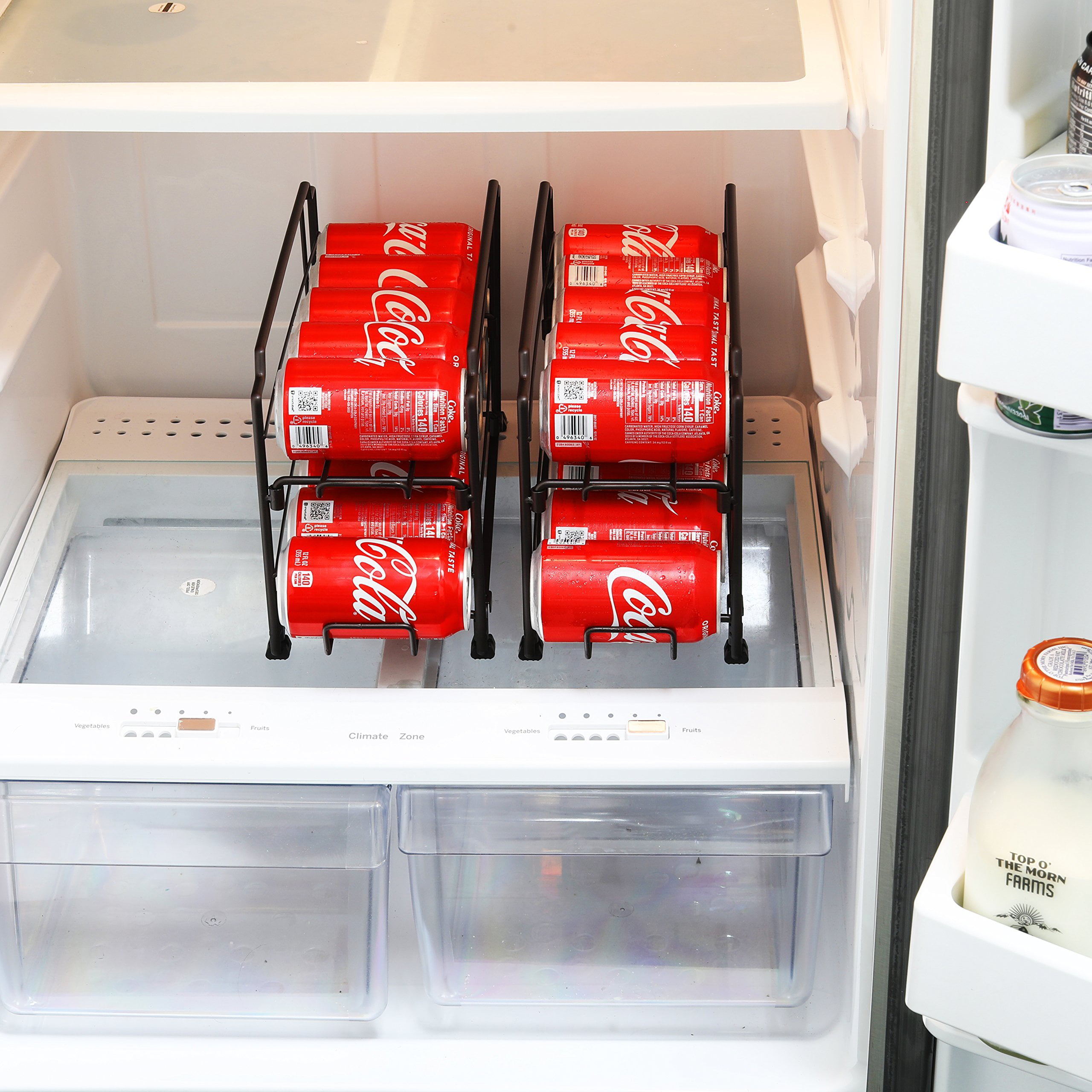 Boeetech boeetech stackable soda can dispenser organizer rack, stacking can  dispensers refrigerator organizer bins pop soda organizer