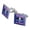 Silver, variant on Hang in There Bat Funny Humor Square Cufflink Set - Silver or Gold
