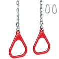 thumbnail image 2 of Swing Set Stuff Trapèze Anneaux et Chaînes avec Autocollant Logo SSS, Rouge, 2 of 3