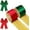 Red+Green, variant on 2 Rolls Christmas Velvet Ribbon Wired Edge Trim Wrapping Ribbon for Gift Wrapping Bow Making and DIY Crafts Garland Wreath Tree Topper Home Party Decor(2.5 Inch X 6.5 Yard)