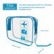 thumbnail image 3 of Neceser de viaje transparente Bolsa para líquidos homologada Bolsa de aseo transparente impermeable Bolsa de maquillaje de viaje de PVC Bolsa de cosméticos transparente portátil, 3 of 4