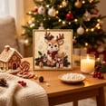 thumbnail image 2 of DIY Christmas Pearl Bead Art Kit for Beginners, Holiday Mosaic Craft Set with Canvas, Plastic Beads, Applicator Pen, Wax, Sorting Tray, Instructions & Photo Frame, Family DIY Wall Art Holiday Gift, 2 of 7
