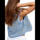 thumbnail image 4 of Chaleco de Cuadros para Mujer, Sin Mangas, de Forro , de Invierno, con Cuello Alto, Cremallera y Bolsillo en el Pecho. Azul L, 4 of 9