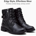 thumbnail image 6 of Women's Combat Boots Lace up Ankle Booties, 6 of 10