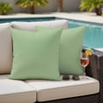 thumbnail image 2 of Outdoor Pillow Cover Sage Green Set of 2 Waterproof Throw Pillowcases Solid Green Color Decorative Patio Furniture Pillows for Couch Garden Indoor & Outdoor Use, 2 of 9