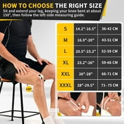 CAMBIVO Knee Brace x2, Compression Knee Sleeve Support for Running, Meniscus Tear, Arthritis, Joint Pain Relief, S-XL