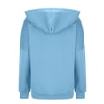 thumbnail image 5 of Ashirexll Womens Hoodies, Oversized Hoodies for Women, Ladies' Solid Color V-Neck Pocket Hooded Sweatshirts Long Sleeve Pullover, 5 of 7