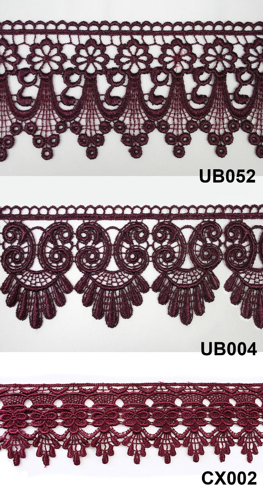 colored lace trim