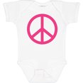 thumbnail image 3 of Inktastic Pink Peace Sign Girls Baby Bodysuit, 3 of 5
