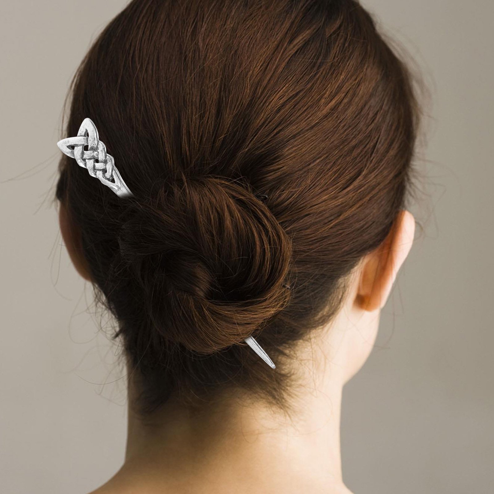 WRISTBIQUE Plated Silver Metal Hairpin Durable Hair Stick for Women Stylish Hair Accessory