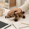 thumbnail image 4 of Plush Wrist Rest, Otter Stuffed Animal Soft Support Pad, 1 Pack 9.4 inch Cute Brown Lightweight Cushion, for Office Computer Typing Desk Hand Rest Pain Relief Home Decor Kids Play Companion, 4 of 8