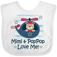 thumbnail image 3 of Inktastic Mimi and Poppop Love Me Boys Baby Bib, 3 of 4
