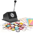 thumbnail image 2 of Round Badge Maker ,2.28" /58mm Button Cutter, Graphic Punch Die Cutter, Circle Punch Cutter for DIY Button Making Scrapeboards Cardstocks Cutting, 2 of 11
