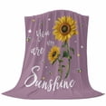 thumbnail image 6 of Violet Sunshine Sunflower Blanket Soft Cozy Warm Throw Blanket for Couch, Plush Fuzzy Flannel Fleece Blankets for Sofa, Pastoral Bees Farmhouse Floral Bed Blankets Lightweight Gifts for Men, 50"x80", 6 of 9