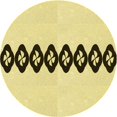 thumbnail image 1 of Ahgly Company Machine Washable Indoor Round Transitional Sun Yellow Area Rugs, 8' Round, 1 of 7