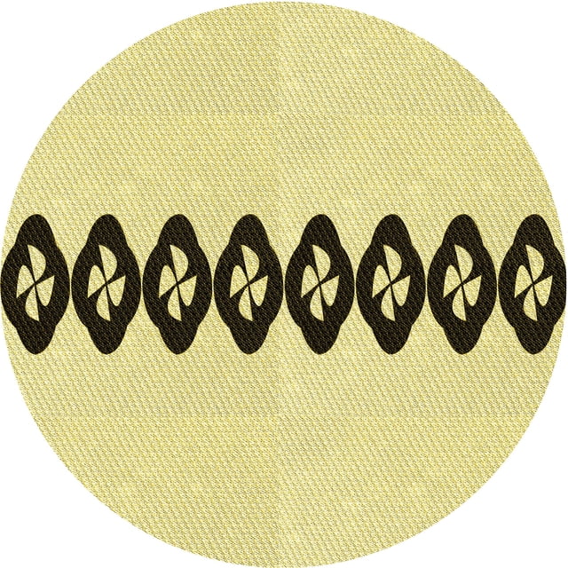 Ahgly Company Tapis Rond Lavable en Machine Intérieur Transitionnel Jaune Soleil, 3 Pieds Rond