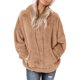 thumbnail image 2 of Sudadera de felpa para mujer, capucha con cordón, ajuste holgado, sudadera con capucha para mujer con bolsillo frontal para el trabajo, deportes diarios, 2 of 6