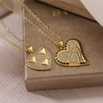 thumbnail image 4 of HIJONES Women's Cubic Zircon 3 Love Heart Pendant Necklace Stainless Steel Personalized Link Chain Jewelry Silver, 4 of 5