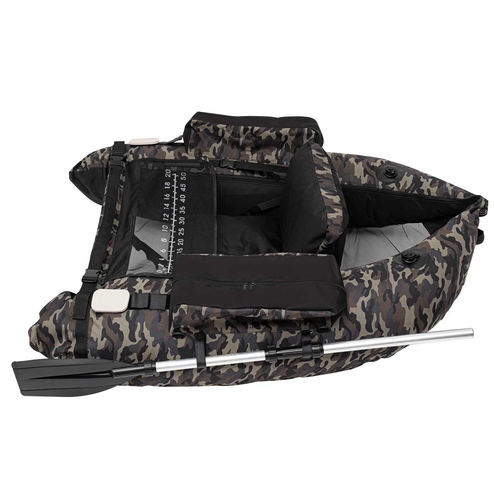 Camouflage Fishing Boat, Outdoor Fishing Boat, Inflatable Fishing Boat Oxford Cloth 53.5*41.3*21in Backrest Adjustable Angle: 90-180°