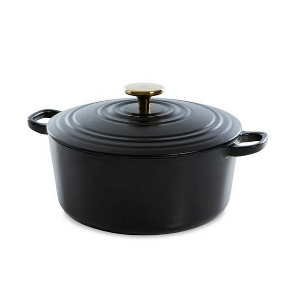 Bk Cookware Bourgogne Enameled Cast Iron 4.4Qt Dutch Oven Pitch Black