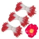thumbnail image 1 of Uxcell 1080 Pack Double Heads Flower Stamen-1mm Artificial Flower Stamen Pistil for DIY Cake Craft(Red), 1 of 7