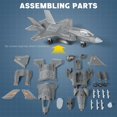 thumbnail image 4 of NUOTIE 1:72 Scale F-35 Fighter Jet Quick Build Model Kit Plastic Millitary F35 Airplane Toy Assembly Aircraft Model with Stand Gift for Kids (27 Pieces), 4 of 6