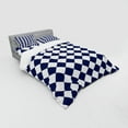 thumbnail image 3 of Ambesonne Blue Bedding Set 3 Pcs, Old Home Tile Inspired, Twin, Navy Blue and White, 3 of 3