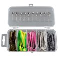 thumbnail image 1 of Kit Señuelos Pesca Blandos Cebo Artificial 25 Uds. 5cm Con 10 Anzuelos Cabeza Plomada, 1 of 9