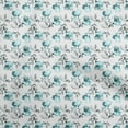 thumbnail image 1 of oneOone Polyester Spandex White Fabric Floral Craft Projects Decor Fabric Printed By The Yard 56 Inch Wide, 1 of 4