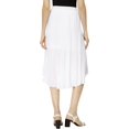 thumbnail image 2 of NY Collection Womens Chiffon Asymmetric Pleated Skirt, 2 of 2