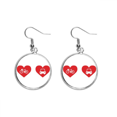 thumbnail image 1 of Bicicleta coche rojo patron de corazon Pendientes pendientes de plata colgantes joyas señora Unbranded M, 1 of 3