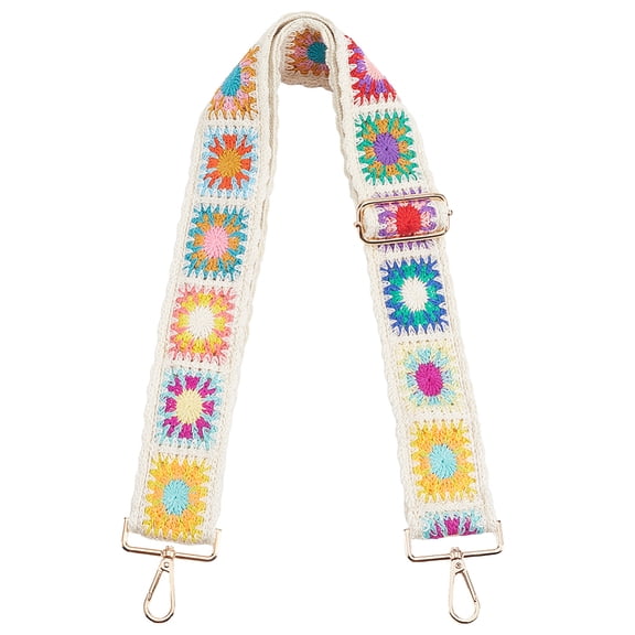 Shoulder Strap Adjustable Crochet Flower Purse Straps Replacement Crossbody with GoldDIY