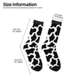 thumbnail image 2 of Uemuo Cow Print Black White Printed Kids Boys Socks Seamless Crew Socks Crazy Funny Athletic Sport Socks for Children, 2 of 6