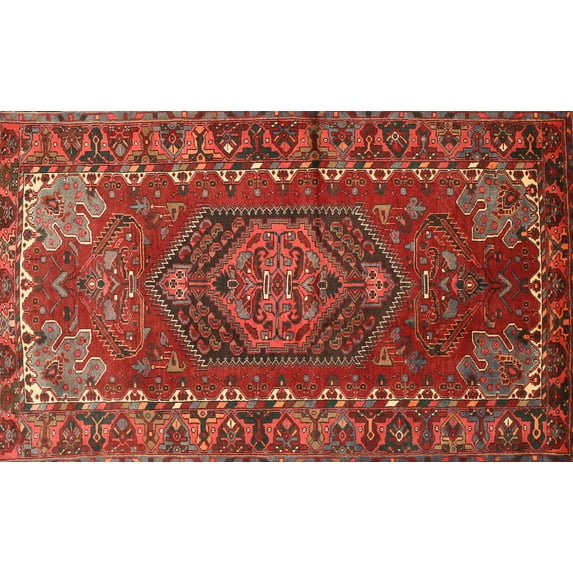 Ahgly Company Indoor Rectangle Traditional Red Persian Area Rugs, 4' x 6'