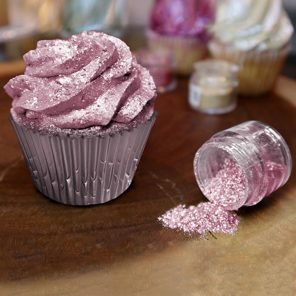 Pink Rose Edible Glitter Spray - Edible Powder Dust Spray Glitter for Food,  Drinks, Strawberries, Muffins, Cake Decorating. FDA Compliant (4 Gram Pump)