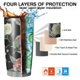 thumbnail image 7 of 20 Oz Pioneer Flower Coffee Tumbler Double Wall Insulated Stainless Steel Water Bottle | Metal Reusable Thermoses Flask with Cup Cap | Leak & Sweat Proof with Anti-Dust Lid, 7 of 7