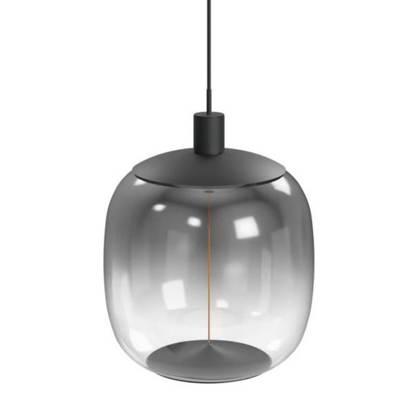 Avenue Lighting HF9171-BK Monaco 10" Wide Led Mini Pendant - Black / Smoky Glass