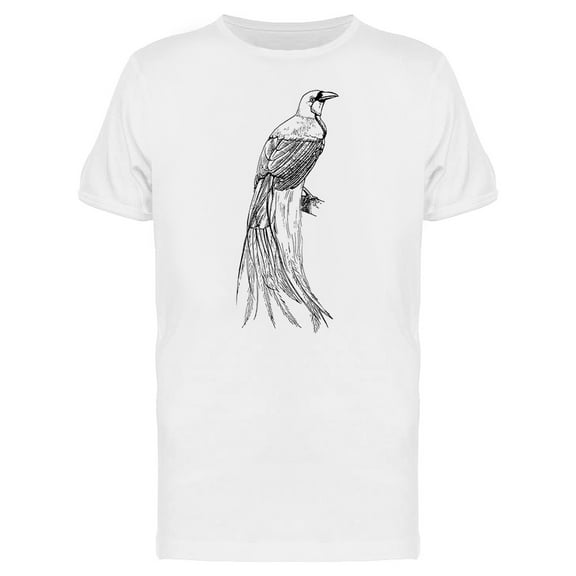 Sketch Of Paradise Bird T-Shirt Men -Image by Shutterstock, Male Medium