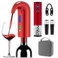 thumbnail image 1 of Set de Destapador de Botellas Eléctrico para Vino Higfra Recargable Rojo, 1 of 7