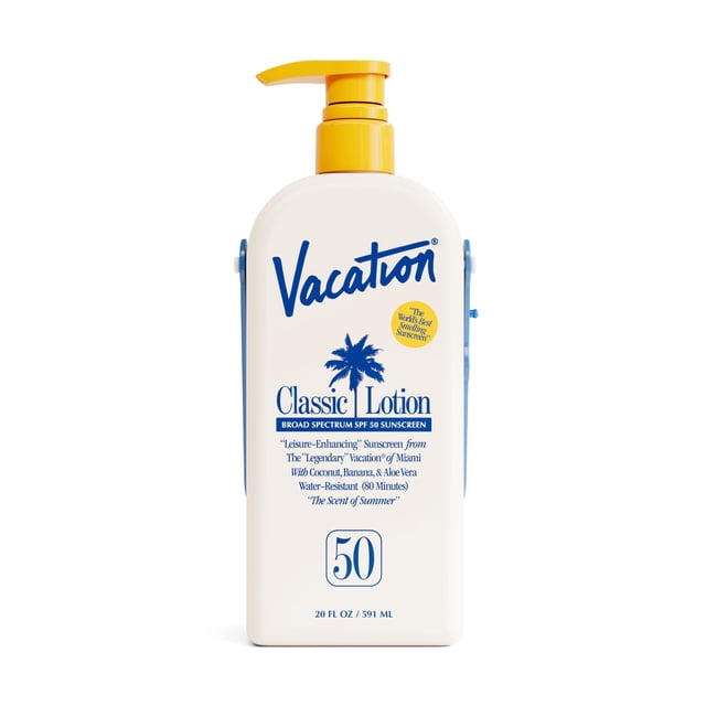 Loción Sunscreen Vacation Classic SPF 50, 600 ml, resistente al agua
