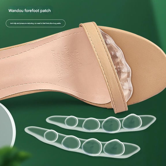Self Adhesive Forefoot Anti Slip Pads Metatarsal Cushion Inserts for High Heels Shock Absorbing Foot Pain Relief 1 Pair