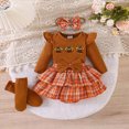 thumbnail image 2 of HCNTES Baby Girl Clothes Halloween Baby Girl Outfit Newborn 1st Halloween Punmkin Romper Tutu Skirt Dress Headband Cute Fall Clothes 3Pcs Sets 0 3 6 9 12 18 Months, 2 of 8