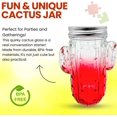 thumbnail image 5 of 14 oz Colorful Cactus Glass Mason Jar \u2013 Mix & Match 6 Vibrant Colors, Large & Durable! (Pink), 5 of 5