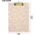 thumbnail image 2 of FMSHPON Easter Pink Cute Bunny Clipboard Hardboard Wood Nursing Clip Board and Pull for Standard A4 Letter 13x9 inches, 2 of 4