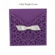 thumbnail image 1 of Tarjeta de invitación de boda con corte láser, elegante, Flora, con lazo, suministros de decoración de fiesta personalizados, 1 ud., 1 of 4
